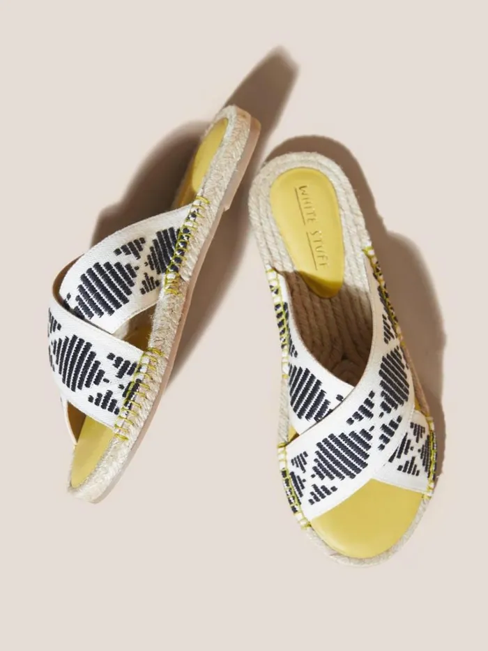 Women SANDALS White Stuff Jacquard Espadrille Mule Deep Yellow Women SANDALS White Stuff Jacquard Espadrille Mule Deep Yellow