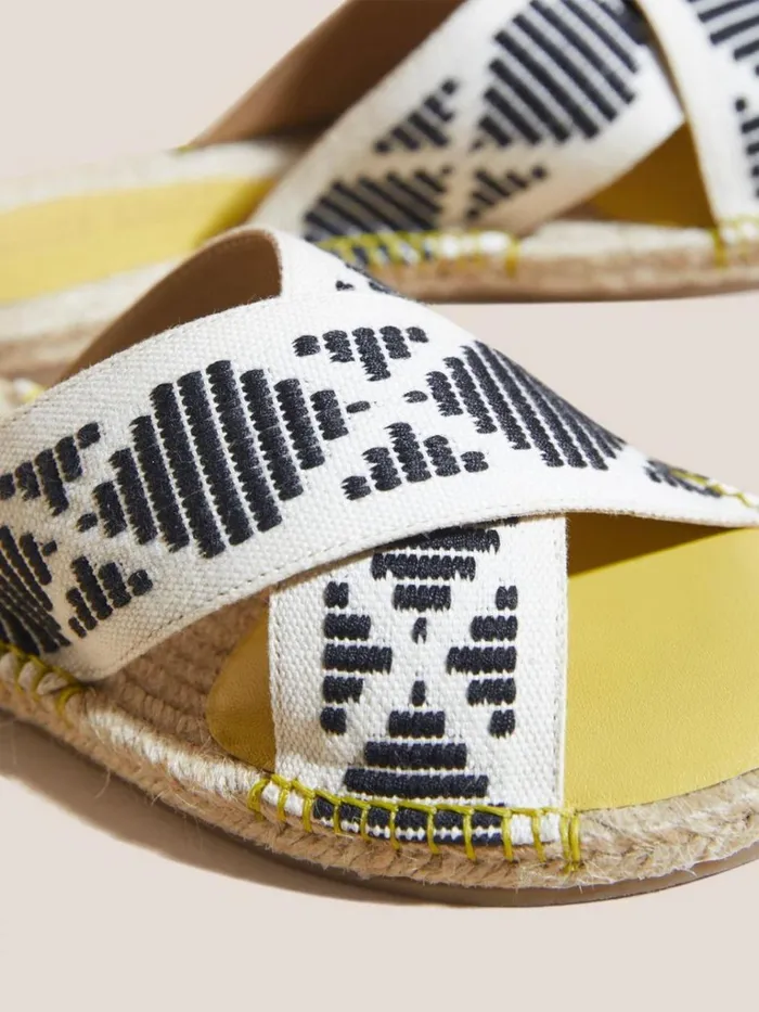 Women SANDALS White Stuff Jacquard Espadrille Mule Deep Yellow Women SANDALS White Stuff Jacquard Espadrille Mule Deep Yellow