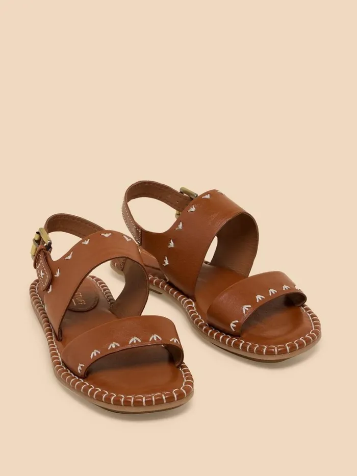Women SANDALS White Stuff Sweetpea Leather Sandal Mid Tan