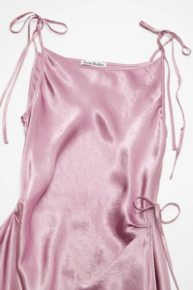 Women Satin Dress Lilac Purple Acne Studios Dresses