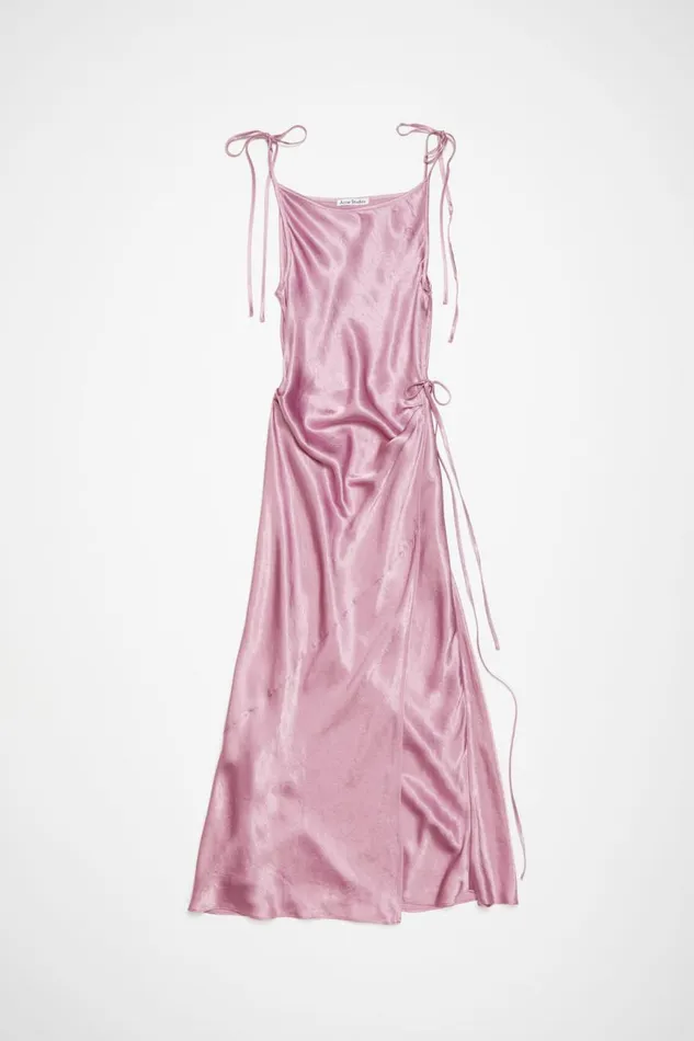 Women Satin Dress Lilac Purple Acne Studios Dresses