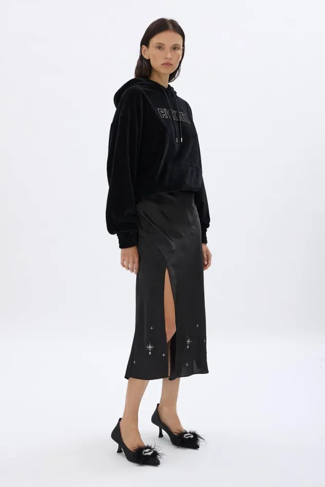 Women Satin Skirt Black Black Sonia Rykiel Skirts