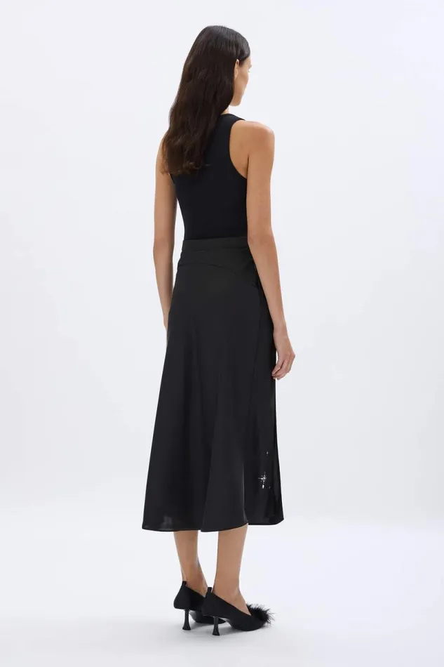 Women Satin Skirt Black Black Sonia Rykiel Skirts