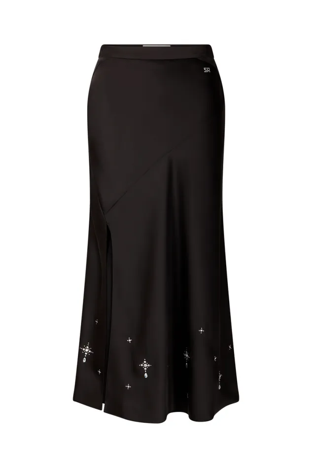 Women Satin Skirt Black Black Sonia Rykiel Skirts