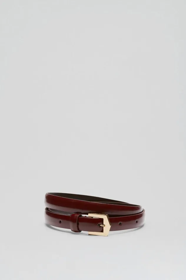 Women Scanlan Theodore Belts POINTED BUCKLE BELT 15 Bordo Women Scanlan Theodore Belts POINTED BUCKLE BELT 15 Bordo
