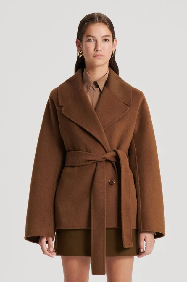 Women Scanlan Theodore Coats COCOON SLEEVE COAT Spice