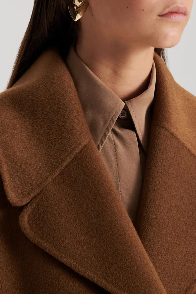 Women Scanlan Theodore Coats COCOON SLEEVE COAT Spice