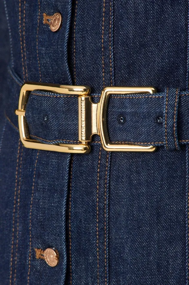 Women Scanlan Theodore Denim DENIM GOLD BUCKLE DRESS Indigob Women Scanlan Theodore Denim DENIM GOLD BUCKLE DRESS Indigob
