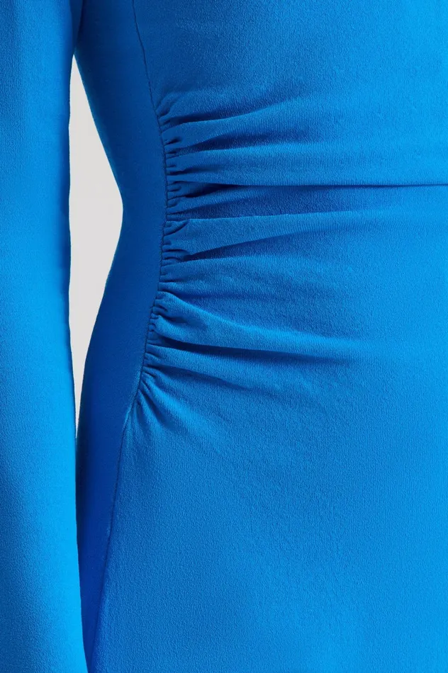 Women Scanlan Theodore Dresses CREPE KNIT DRAPE GATHER DRESS Sapphire Women Scanlan Theodore Dresses CREPE KNIT DRAPE GATHER DRESS Sapphire