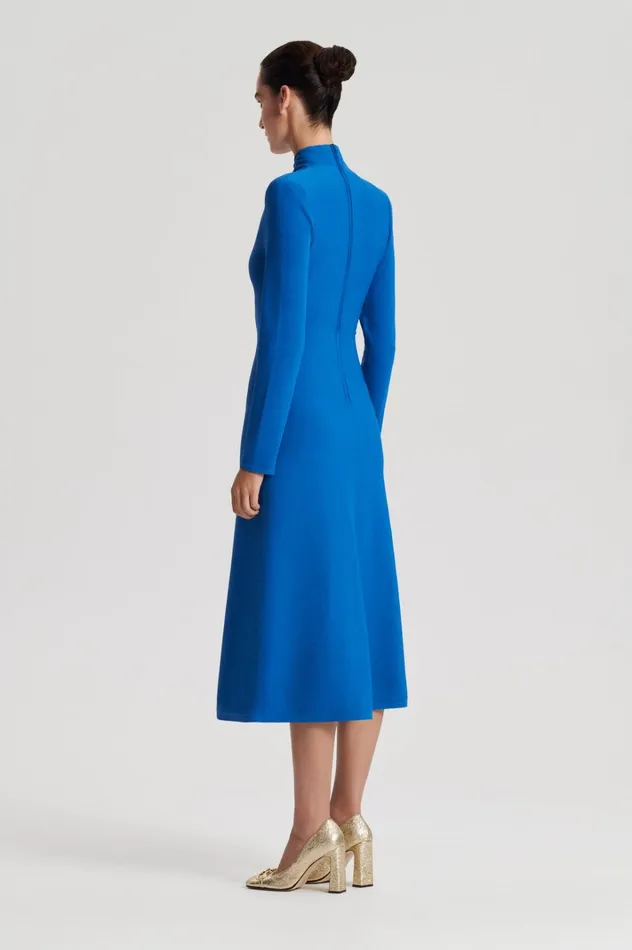 Women Scanlan Theodore Dresses CREPE KNIT TURBAN TWIST DRESS Prussianblue Women Scanlan Theodore Dresses CREPE KNIT TURBAN TWIST DRESS Prussianblue