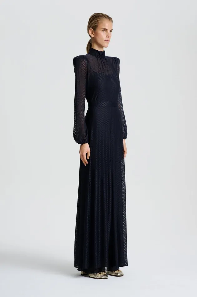 Women Scanlan Theodore Dresses FRENCH LACE DRESS Navy