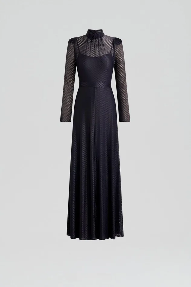 Women Scanlan Theodore Dresses FRENCH LACE DRESS Navy