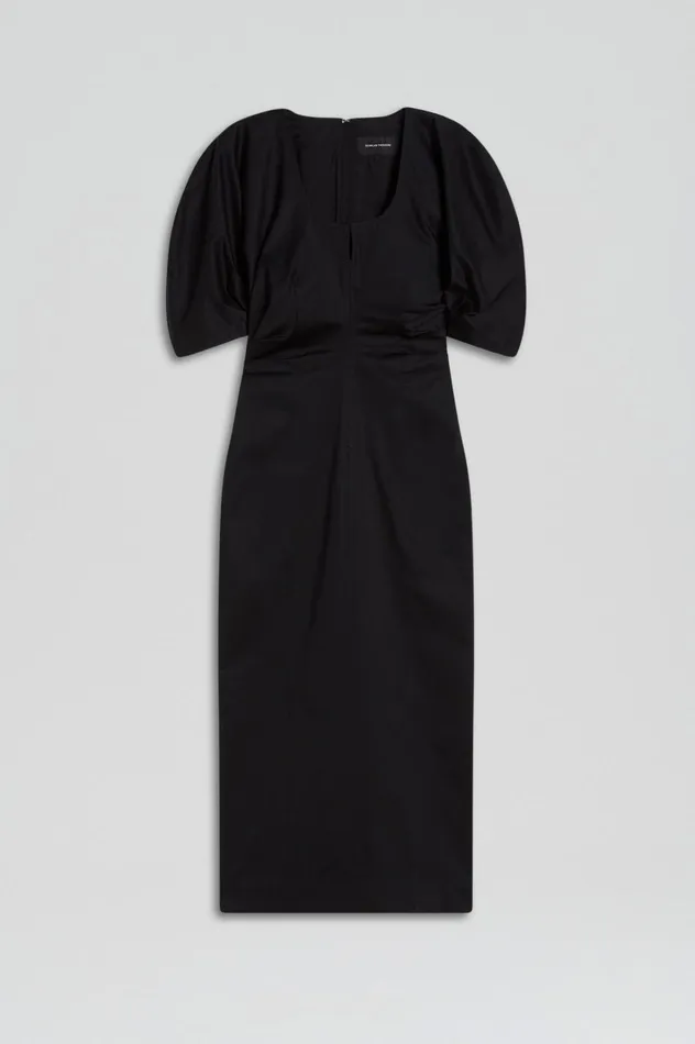 Women Scanlan Theodore Dresses SATEEN COTTON TAILORED DRESS Black
