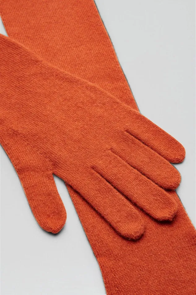 Women Scanlan Theodore Gloves CASHMERE GLOVES Burnt Women Scanlan Theodore Gloves CASHMERE GLOVES Burnt