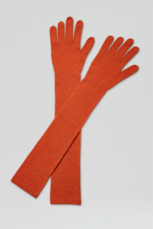 Women Scanlan Theodore Gloves CASHMERE GLOVES Burnt Women Scanlan Theodore Gloves CASHMERE GLOVES Burnt