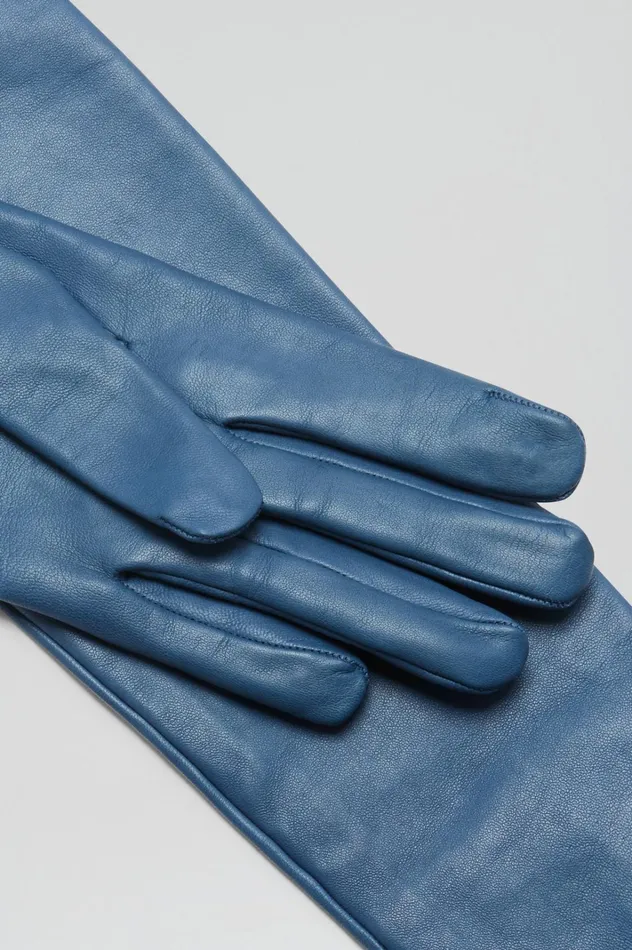 Women Scanlan Theodore Gloves LEATHER GLOVES Denim Women Scanlan Theodore Gloves LEATHER GLOVES Denim