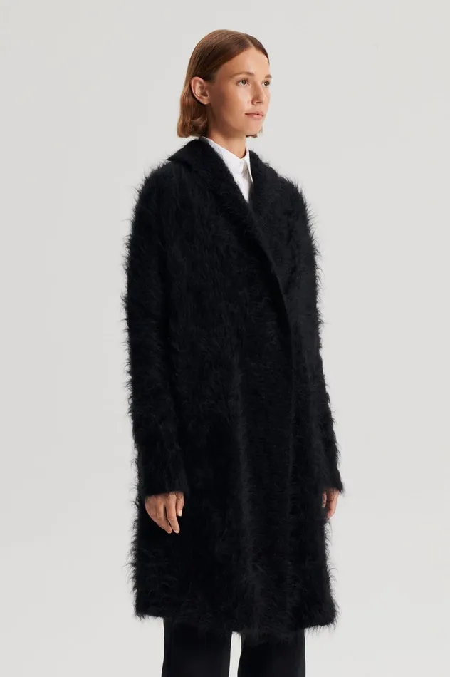 Women Scanlan Theodore Jackets BRUSHED MOHAIR CARDIGAN 3 Black Women Scanlan Theodore Jackets BRUSHED MOHAIR CARDIGAN 3 Black