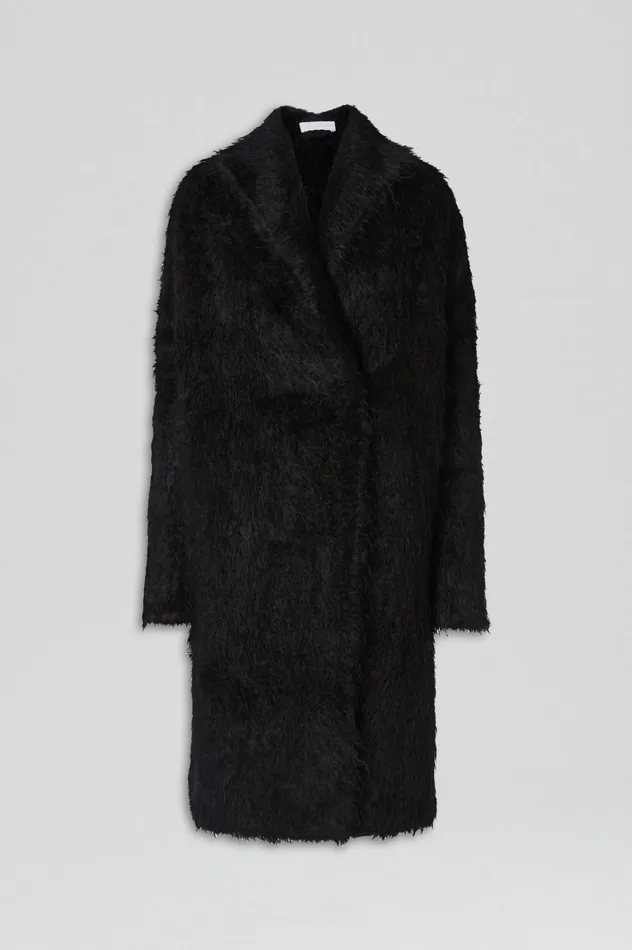 Women Scanlan Theodore Jackets BRUSHED MOHAIR CARDIGAN 3 Black Women Scanlan Theodore Jackets BRUSHED MOHAIR CARDIGAN 3 Black