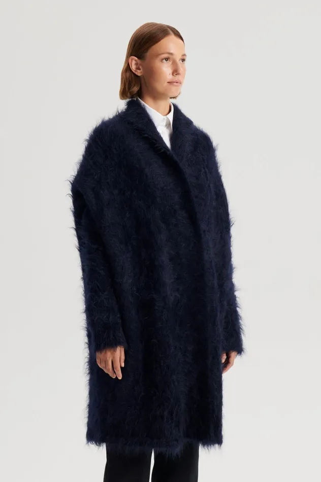 Women Scanlan Theodore Jackets BRUSHED MOHAIR CARDIGAN 3 Navy Women Scanlan Theodore Jackets BRUSHED MOHAIR CARDIGAN 3 Navy