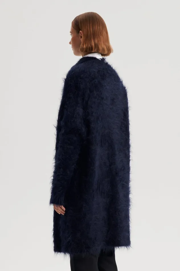 Women Scanlan Theodore Jackets BRUSHED MOHAIR CARDIGAN 3 Navy Women Scanlan Theodore Jackets BRUSHED MOHAIR CARDIGAN 3 Navy