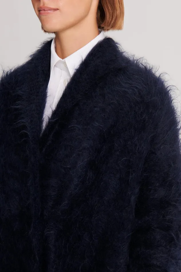 Women Scanlan Theodore Jackets BRUSHED MOHAIR CARDIGAN 3 Navy Women Scanlan Theodore Jackets BRUSHED MOHAIR CARDIGAN 3 Navy