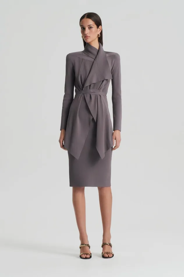 Women Scanlan Theodore Jackets CREPE KNIT DRAPE FRONT JACKET Torba
