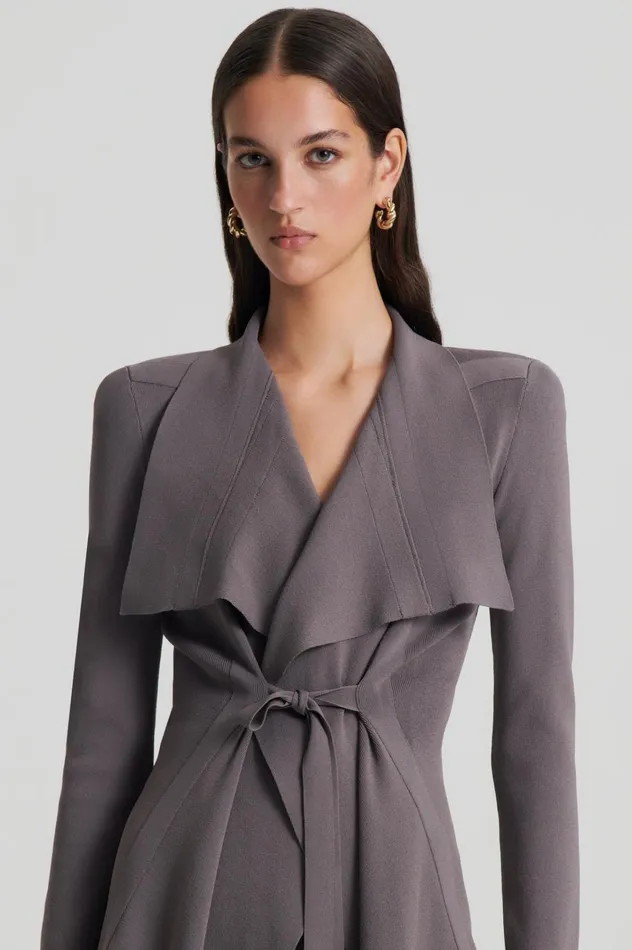 Women Scanlan Theodore Jackets CREPE KNIT DRAPE FRONT JACKET Torba Women Scanlan Theodore Jackets CREPE KNIT DRAPE FRONT JACKET Torba