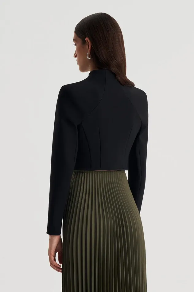 Women Scanlan Theodore Jackets MILANO ZIP JACKET Black