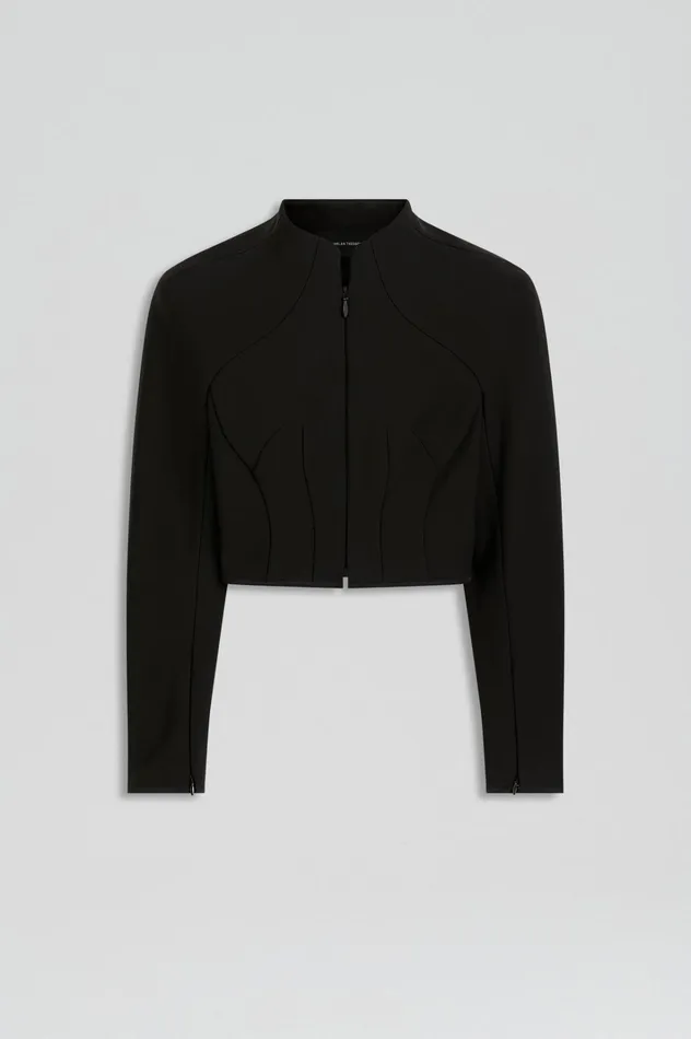 Women Scanlan Theodore Jackets MILANO ZIP JACKET Black