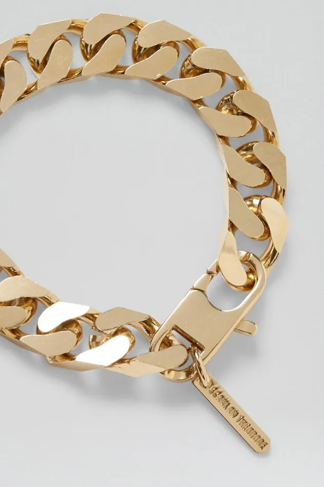 Women Scanlan Theodore Jewelry CHUNKY FLAT CHAIN BRACELET Lightgold Women Scanlan Theodore Jewelry CHUNKY FLAT CHAIN BRACELET Lightgold