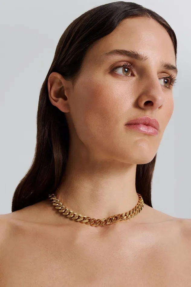 Women Scanlan Theodore Jewelry CLASSIC CHAIN CHOKER Gold