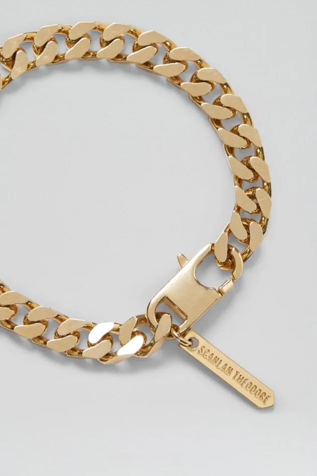 Women Scanlan Theodore Jewelry FLAT CHAIN BRACELET Lightgold Women Scanlan Theodore Jewelry FLAT CHAIN BRACELET Lightgold