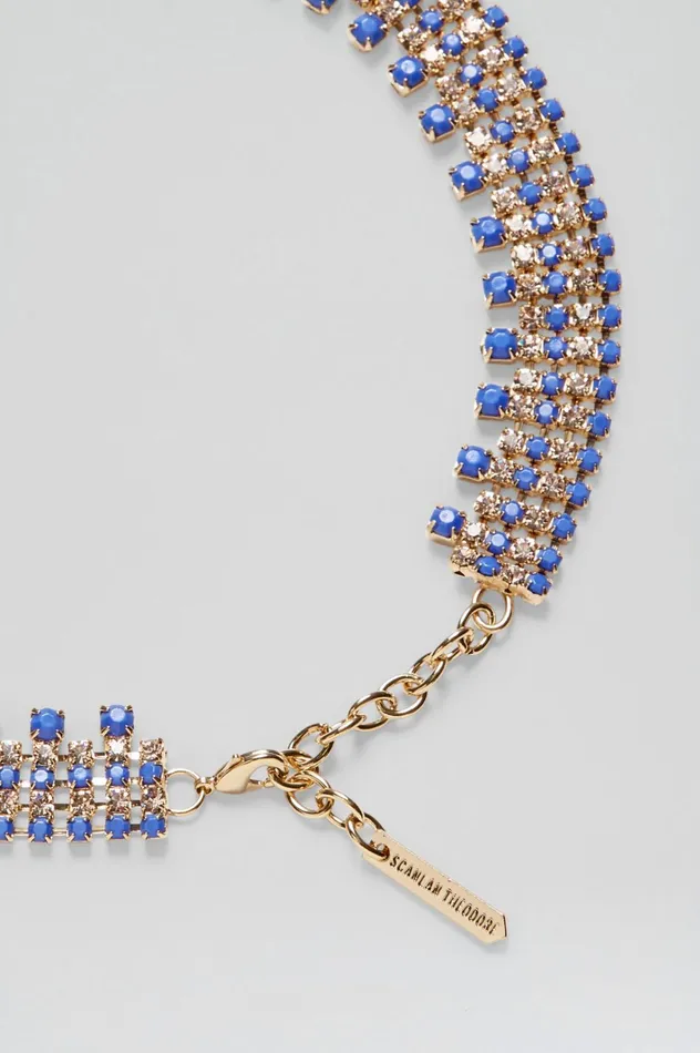 Women Scanlan Theodore Jewelry OPAL STRASS CHOKER Cornflower Women Scanlan Theodore Jewelry OPAL STRASS CHOKER Cornflower