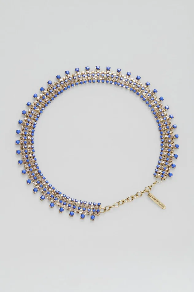 Women Scanlan Theodore Jewelry OPAL STRASS CHOKER Cornflower Women Scanlan Theodore Jewelry OPAL STRASS CHOKER Cornflower