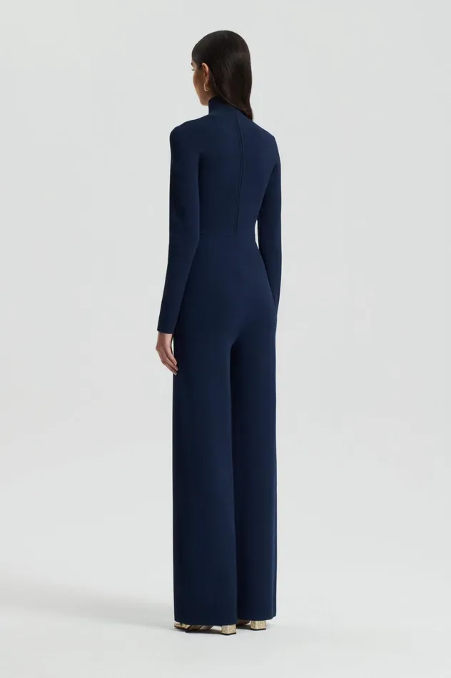 Women Scanlan Theodore Jumpsuits MICRO CREPE JUMPSUIT Navy Women Scanlan Theodore Jumpsuits MICRO CREPE JUMPSUIT Navy