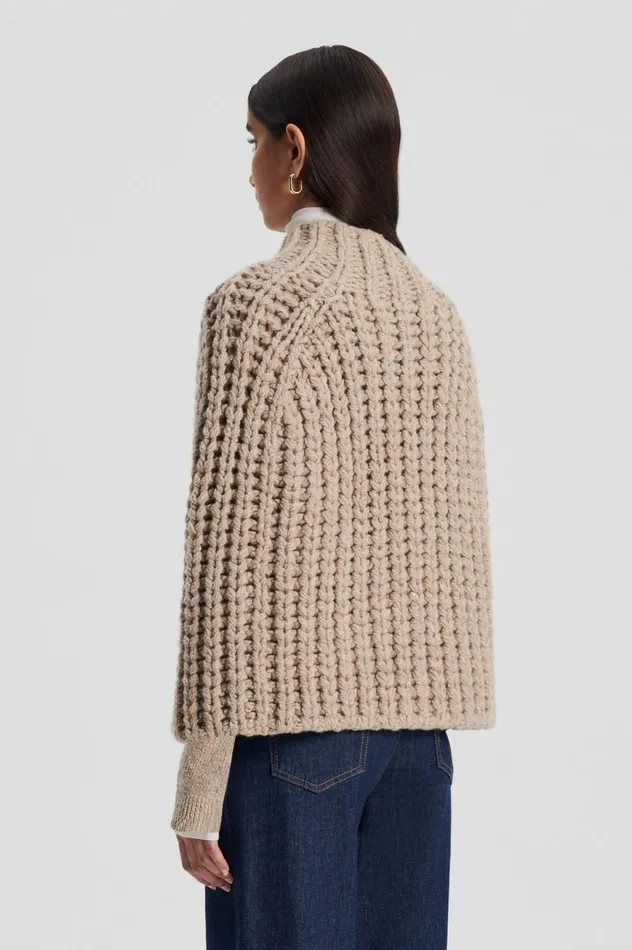 Women Scanlan Theodore Knitwear HANDKNIT CAPE Taupe