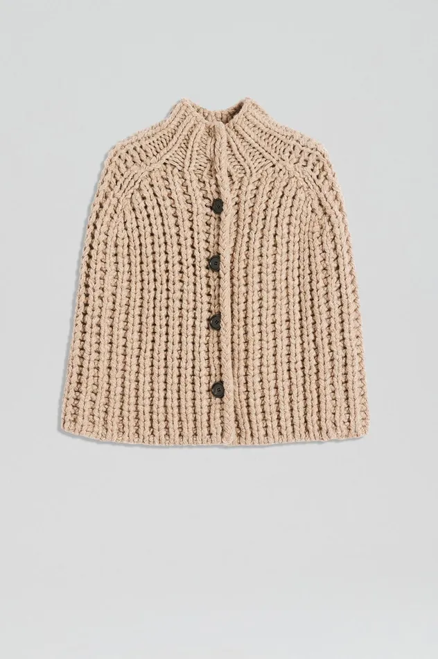 Women Scanlan Theodore Knitwear HANDKNIT CAPE Taupe