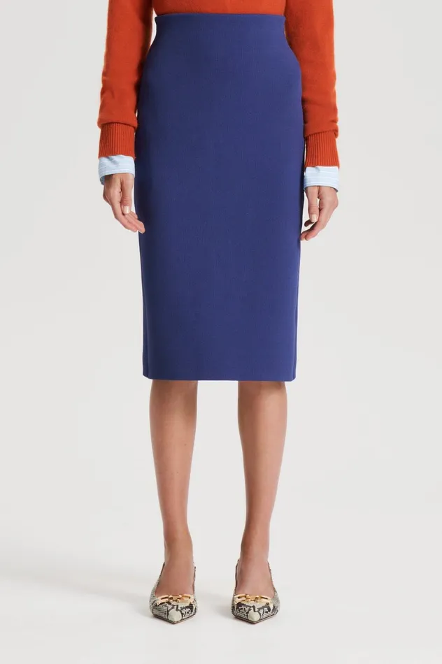 Women Scanlan Theodore Skirts CREPE KNIT PENCIL SKIRT Royal Women Scanlan Theodore Skirts CREPE KNIT PENCIL SKIRT Royal