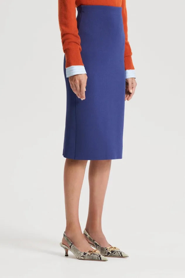 Women Scanlan Theodore Skirts CREPE KNIT PENCIL SKIRT Royal Women Scanlan Theodore Skirts CREPE KNIT PENCIL SKIRT Royal