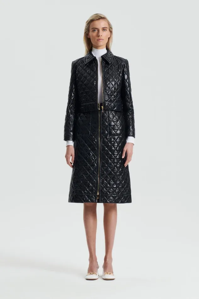 Women Scanlan Theodore Skirts QUILTED SKIRT Black