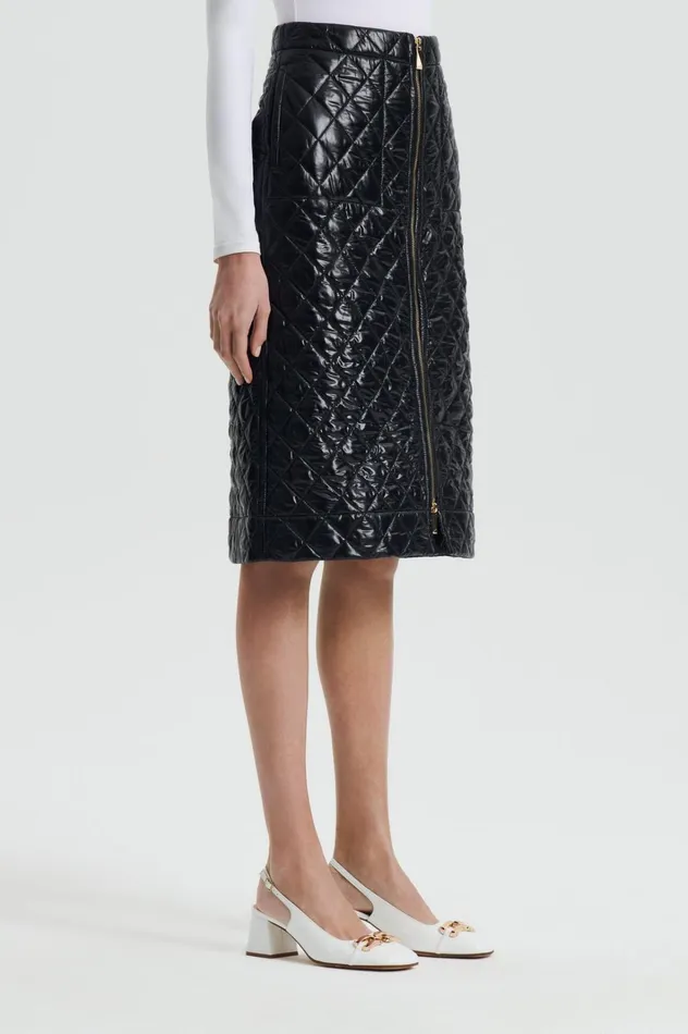 Women Scanlan Theodore Skirts QUILTED SKIRT Black Women Scanlan Theodore Skirts QUILTED SKIRT Black