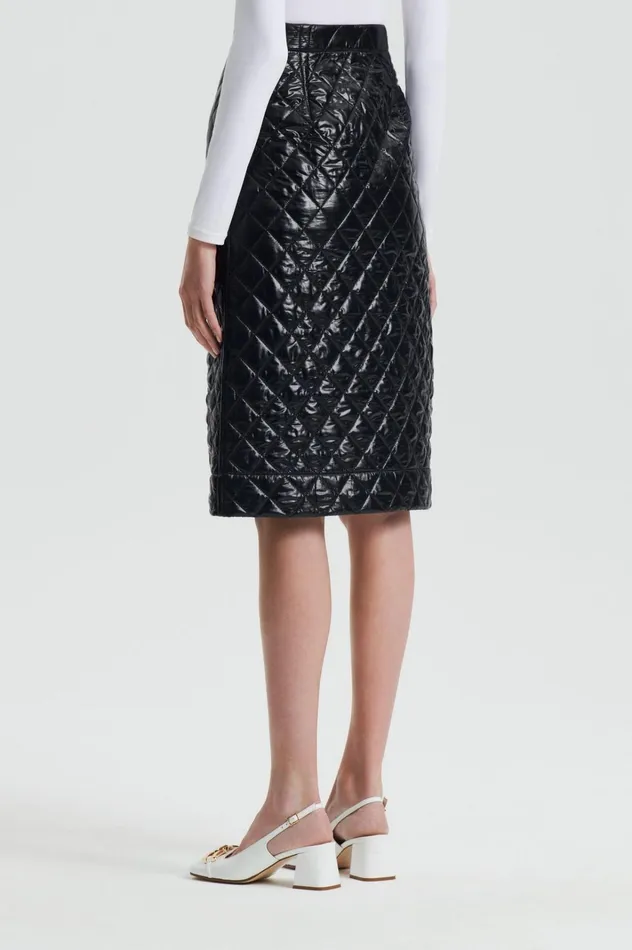 Women Scanlan Theodore Skirts QUILTED SKIRT Black Women Scanlan Theodore Skirts QUILTED SKIRT Black