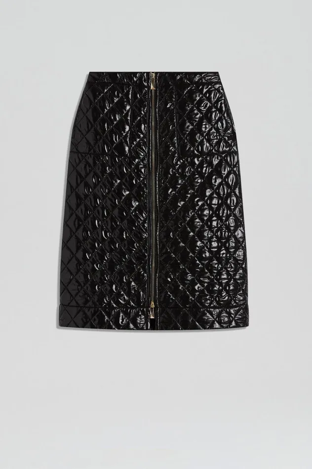 Women Scanlan Theodore Skirts QUILTED SKIRT Black Women Scanlan Theodore Skirts QUILTED SKIRT Black