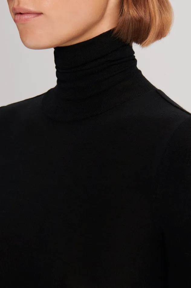 Women Scanlan Theodore Sweaters BABYWOOL POLO Black All Online Women Scanlan Theodore Sweaters BABYWOOL POLO Black All Online