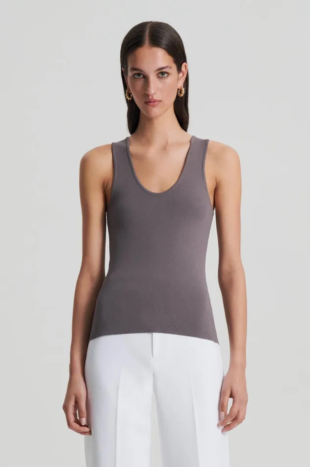 Women Scanlan Theodore Tops CREPE KNIT SINGLET Torba