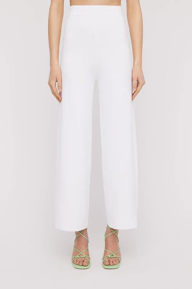 Women Scanlan Theodore Trousers MICRO CREPE CROP TROUSER 18 White