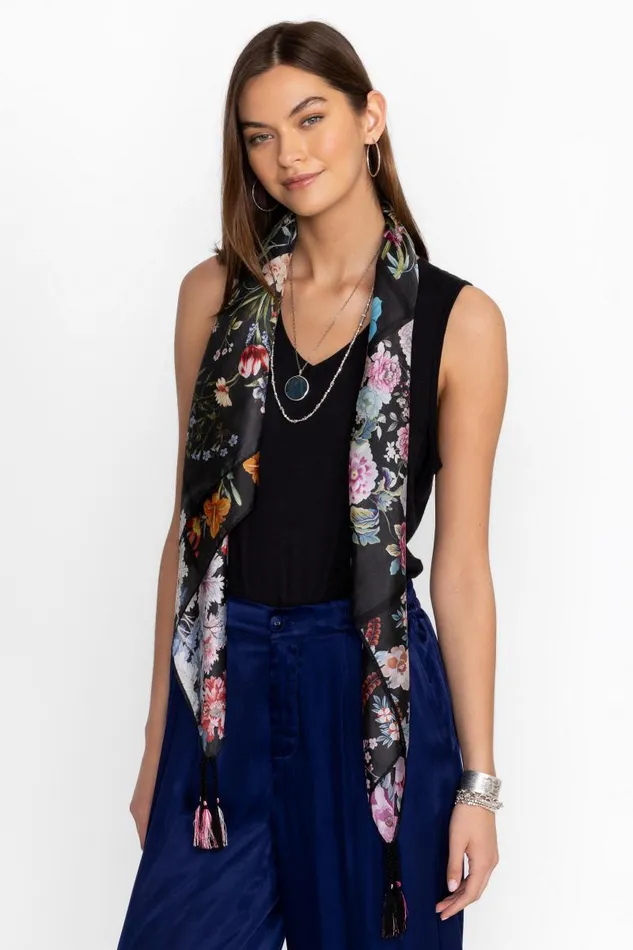 Women Scarves Johnny Was AKKI SILK SCARF Akki Scarf Print Women Scarves Johnny Was AKKI SILK SCARF Akki Scarf Print