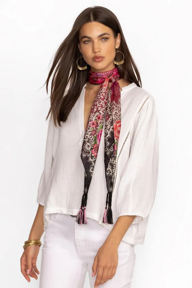 Women Scarves Johnny Was PINK LACE SCARF Pink Lace Scarf Print Women Scarves Johnny Was PINK LACE SCARF Pink Lace Scarf Print