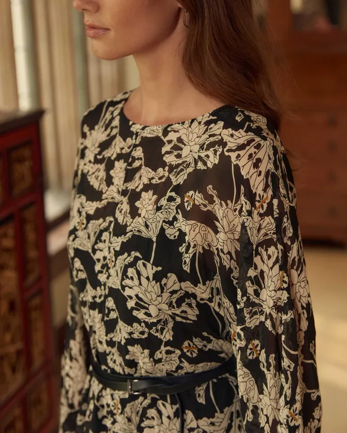 Women Sheer Zen Dress Blackwhite Billy Reid Dresses