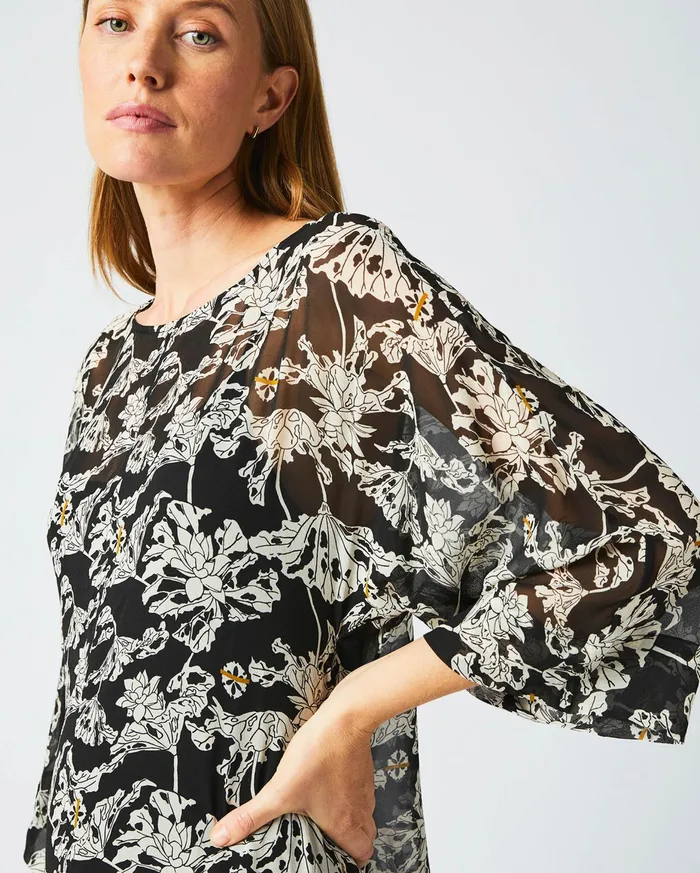 Women Sheer Zen Dress Blackwhite Billy Reid Dresses